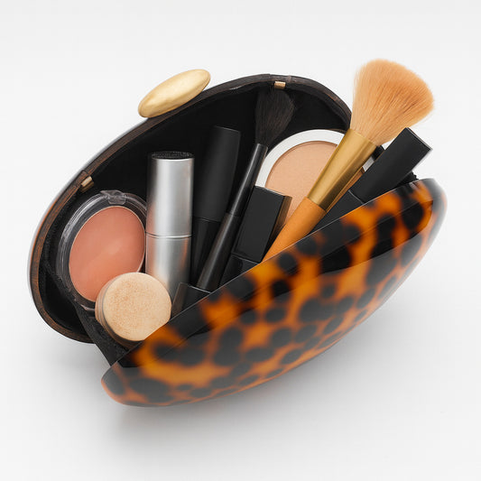 Women's Acrylic Snake Pattern Evening Bag – Hard Structured Crossbody Clutch in Amber