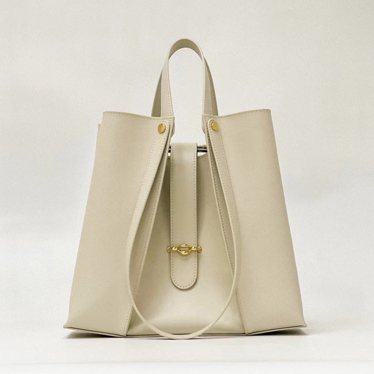 Women's High-Grade Genuine Leather Large Capacity Tote Bag – Premium Everyday Handbag