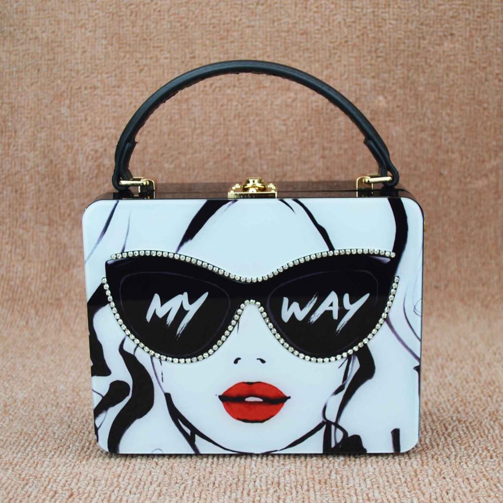 Women's Geometric PU Messenger Bag – Lock Closure Small Crossbody Bag