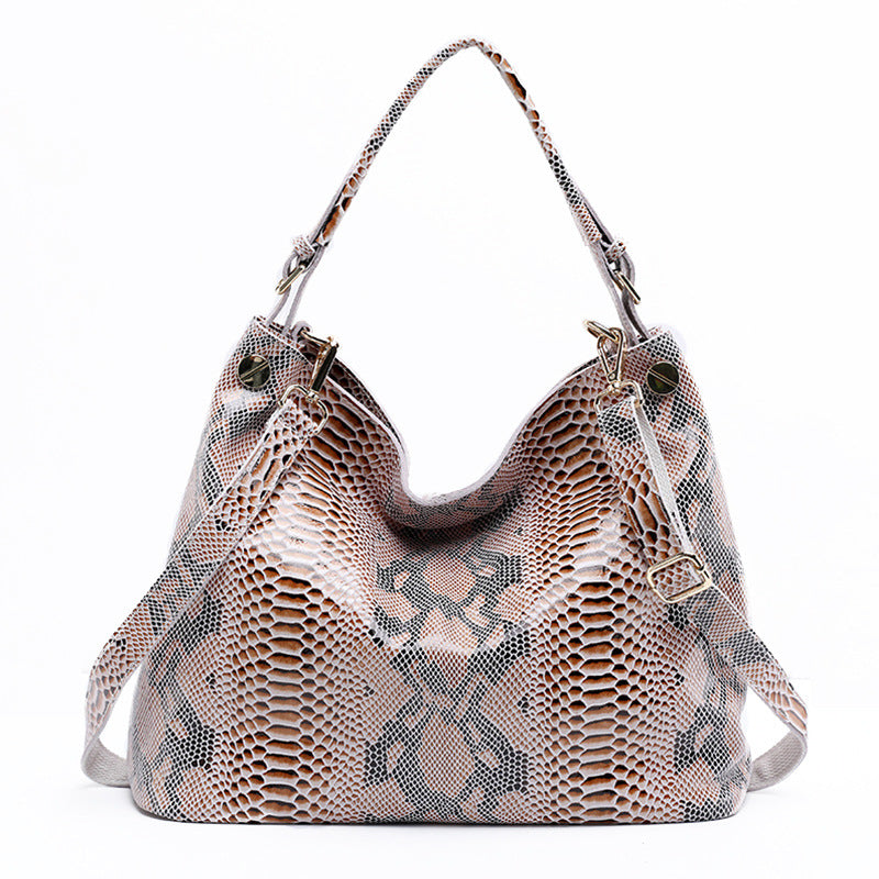 Women's Genuine Leather Large-Capacity Shoulder Handbag – Premium Everyday Tote