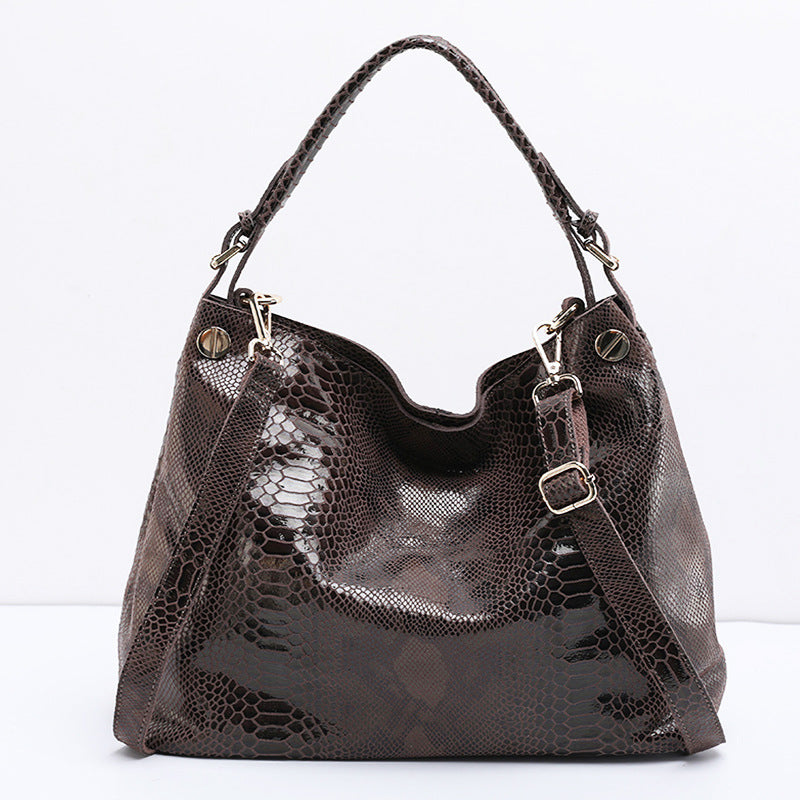 Women's Genuine Leather Large-Capacity Shoulder Handbag – Premium Everyday Tote