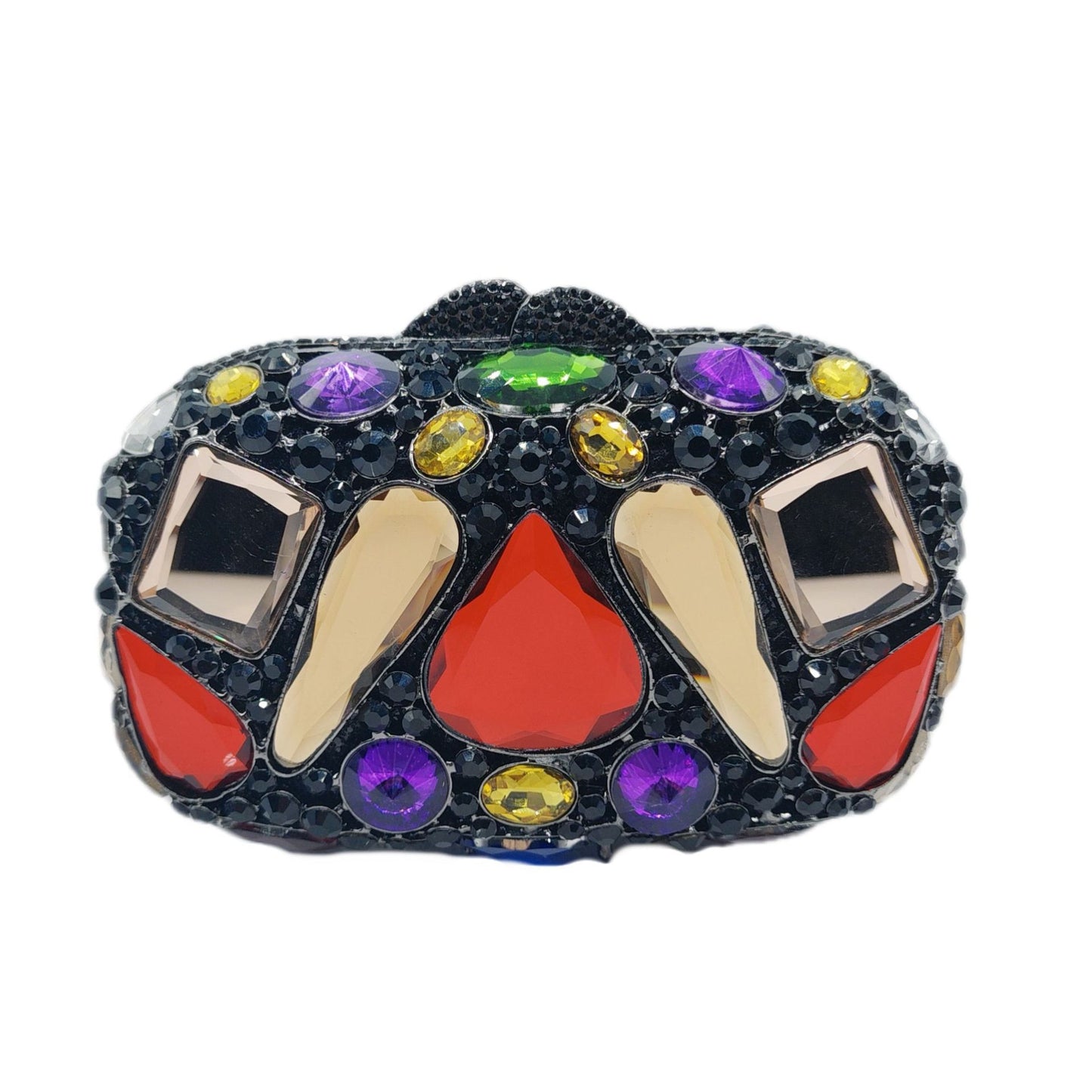 Glass Diamond Encrusted Evening Clutch Bag – Women's Luxury Party Purse
