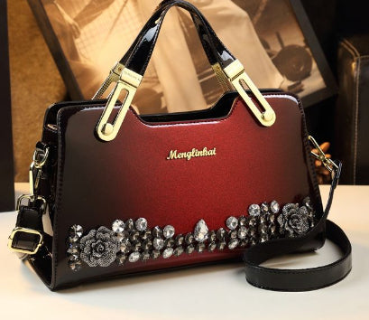 Women's Studded Leather Tote Bag – Fashionable Elegant Handbag