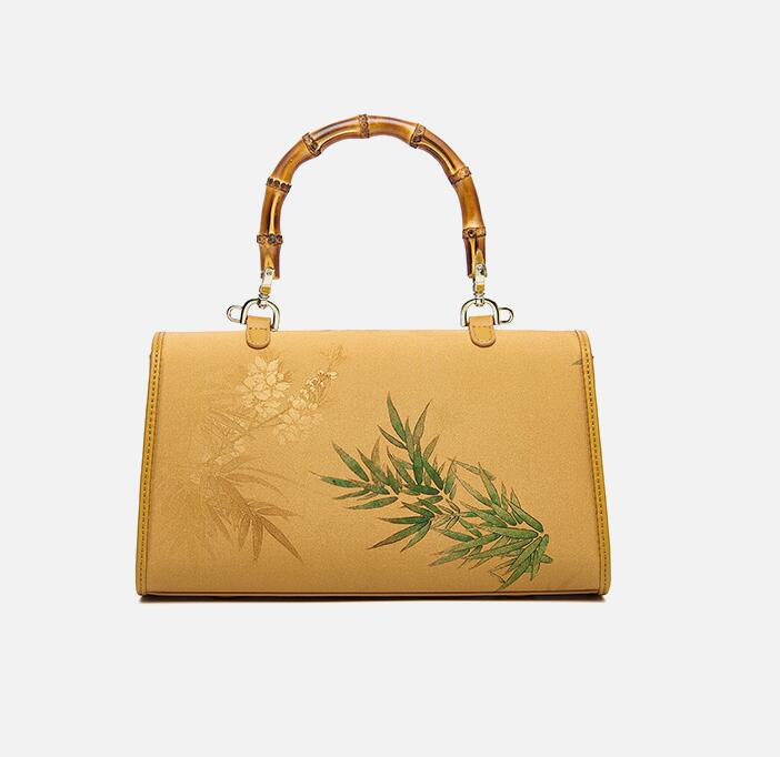 Women's Silk Cheongsam Chinese Style Bamboo Crossbody Bag – Oriental Small Handbag