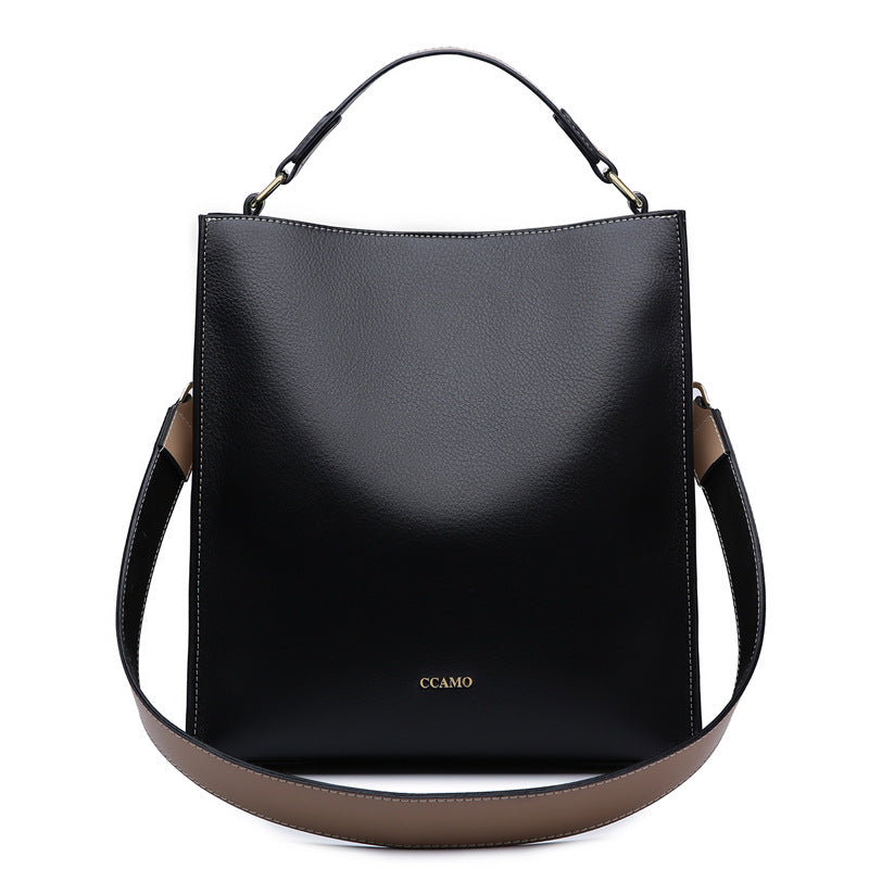 Women's Colour Contrast Square Box Shoulder Bag – Soft PU High-Sense Handbag
