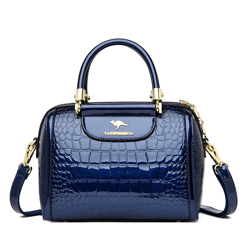 Women's Patent Leather Shiny Crossbody Bag – Fashion Solid Colour Shoulder Bag