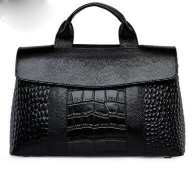 Women's First Layer Cowhide Boston Bag – Genuine Leather Shoulder & Messenger Handbag