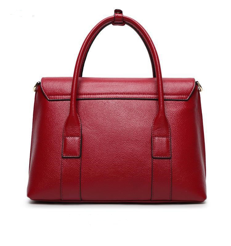 Women's First Layer Cowhide Shoulder Bag – Large Capacity Genuine Leather Crossbody Handbag