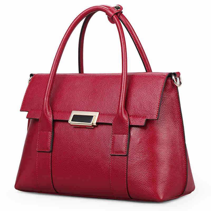 Women's First Layer Cowhide Shoulder Bag – Large Capacity Genuine Leather Crossbody Handbag