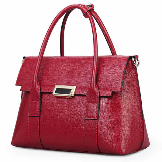 Women's First Layer Cowhide Shoulder Bag – Large Capacity Genuine Leather Crossbody Handbag