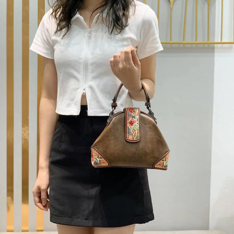 Women's Chinese Embroidery Shell Bag – Retro Cheongsam Floral Shoulder & Messenger Bag