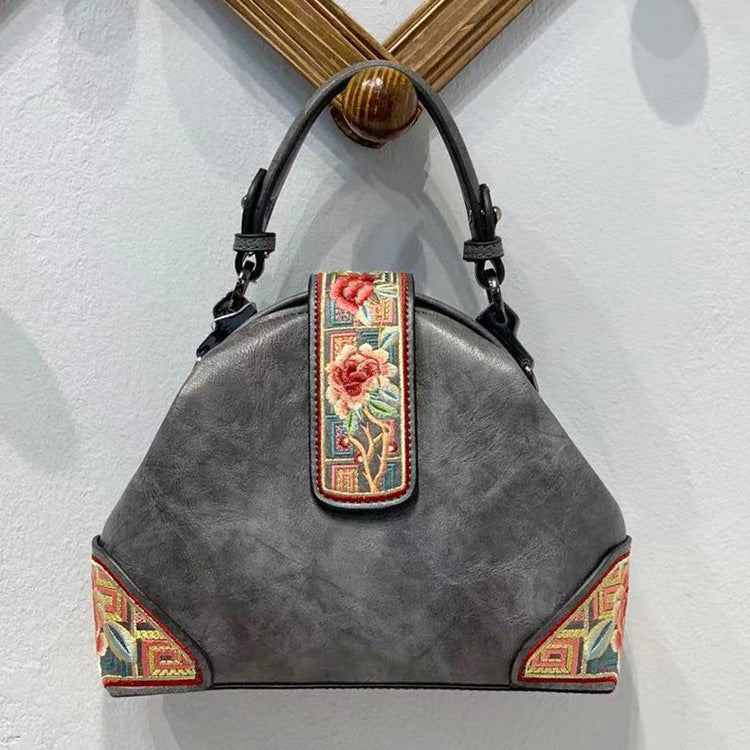 Women's Chinese Embroidery Shell Bag – Retro Cheongsam Floral Shoulder & Messenger Bag