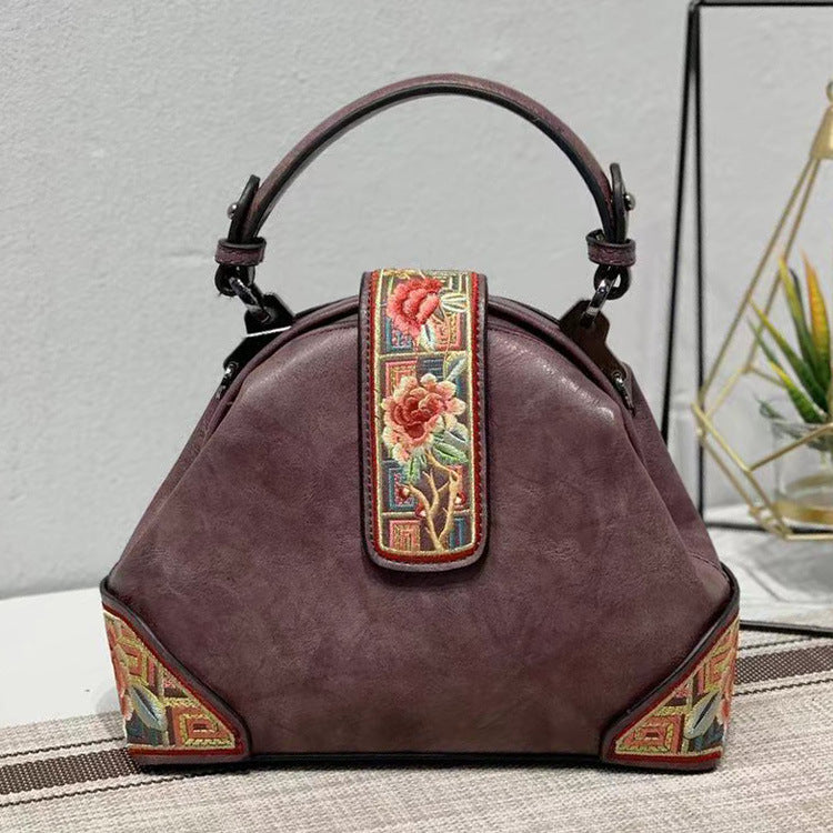 Women's Chinese Embroidery Shell Bag – Retro Cheongsam Floral Shoulder & Messenger Bag