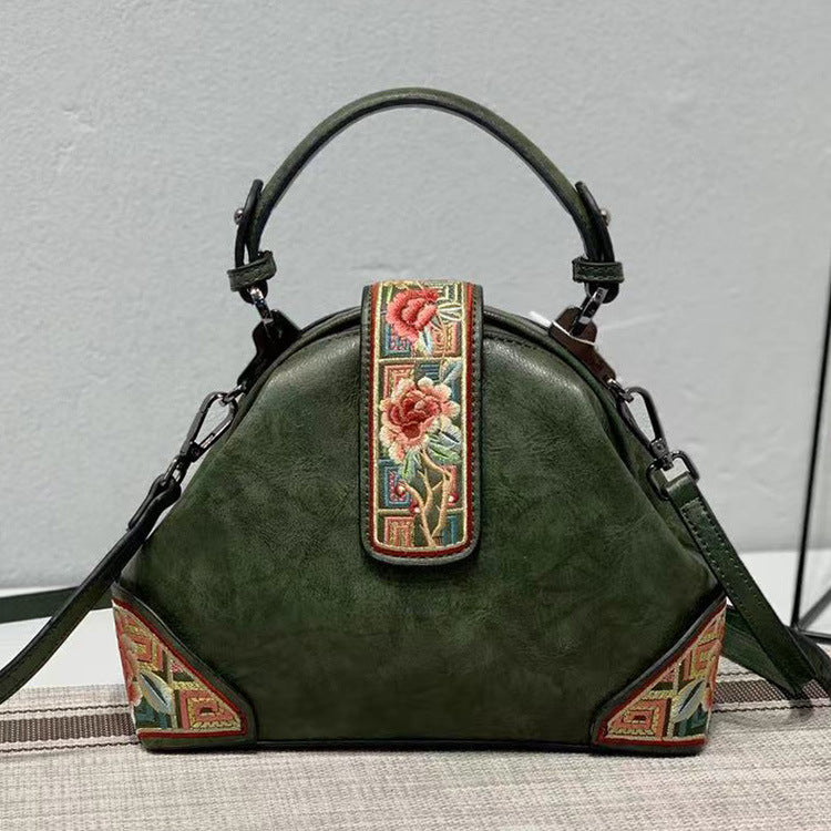 Women's Chinese Embroidery Shell Bag – Retro Cheongsam Floral Shoulder & Messenger Bag