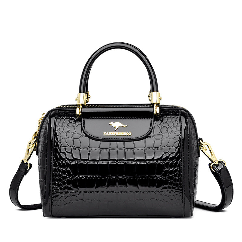 Women's Patent Leather Shiny Crossbody Bag – Fashion Solid Colour Shoulder Bag