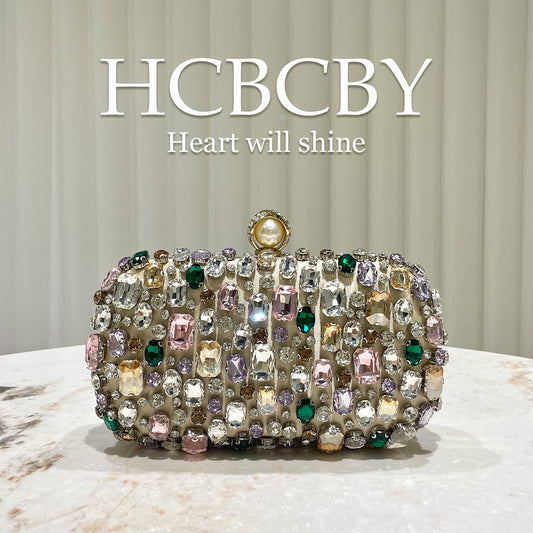 Women's Gold Rhinestone Clutch – Luxurious Dazzling Evening Bag