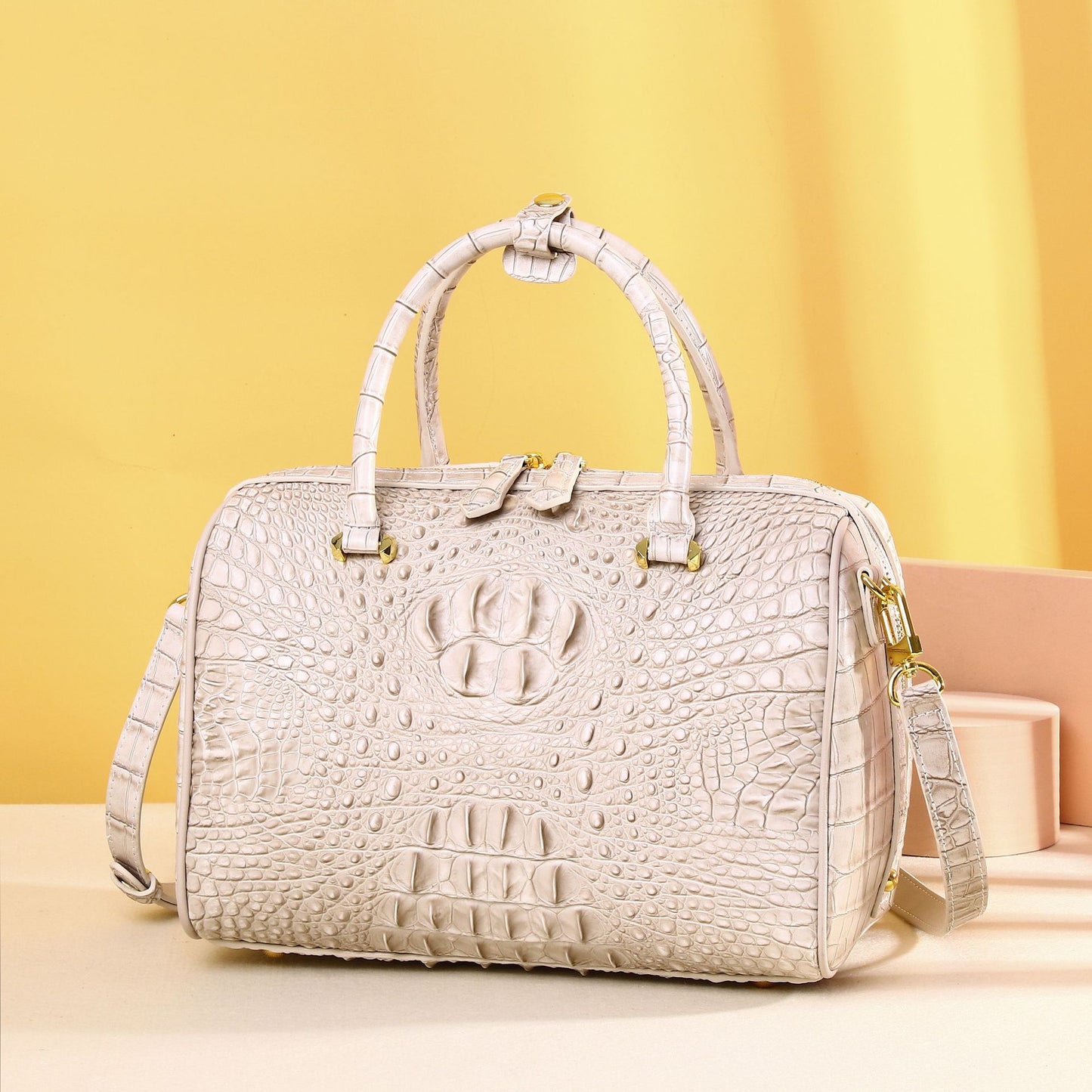 Women's Classic Pillow Crossbody Bag – Round Structured Shoulder Bag