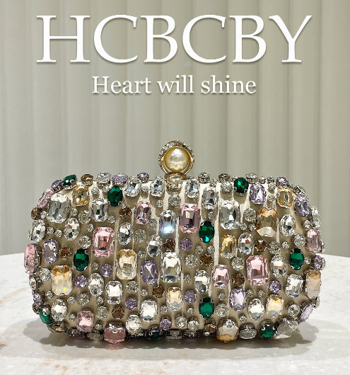 Women's Gold Rhinestone Clutch – Luxurious Dazzling Evening Bag