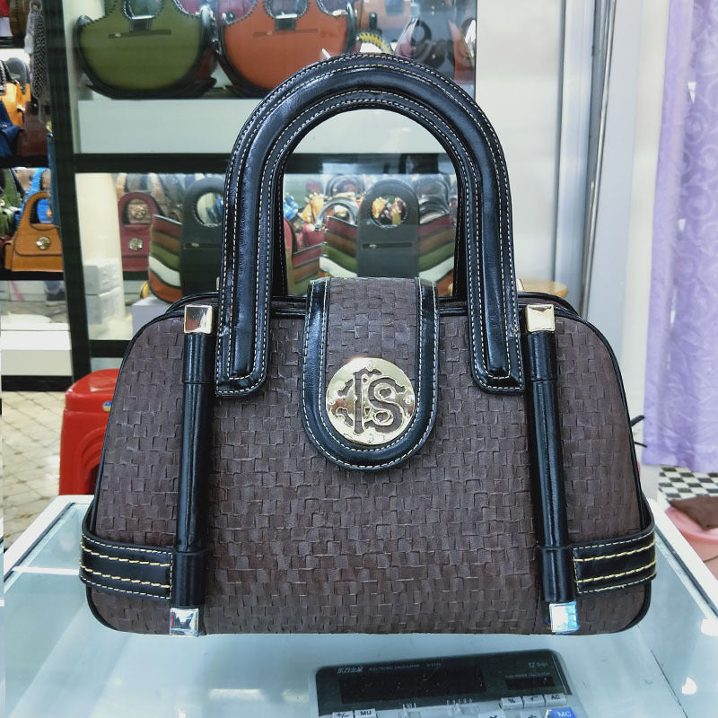 Women's Large Capacity PU Shoulder Bag – Stitching Detail Fashion Handbag
