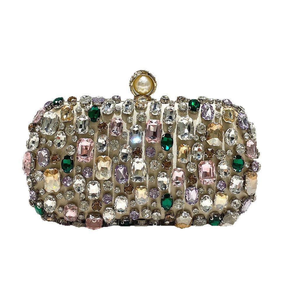 Women's Gold Rhinestone Clutch – Luxurious Dazzling Evening Bag