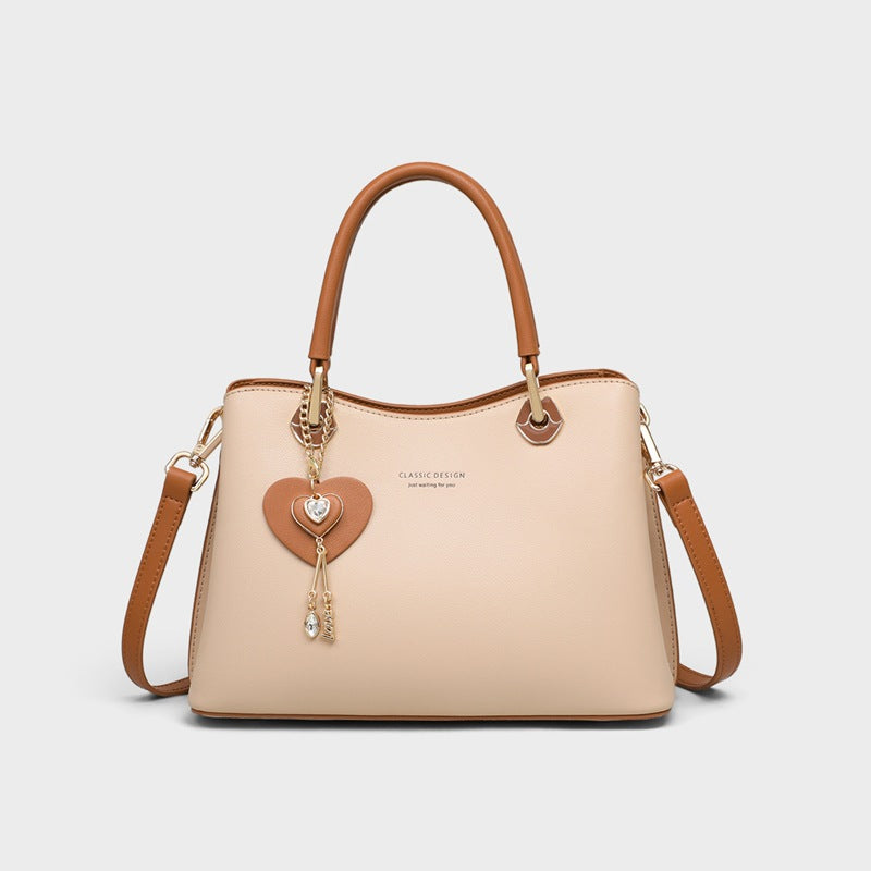 Women's Genuine Leather Multi-functional Tote & Crossbody Bag – Contrast Colour Streetwear