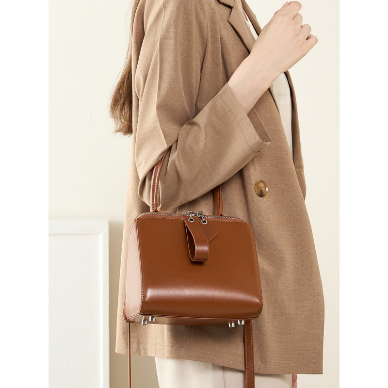 Women's Versatile Leather Handbag – Classic Everyday Bag