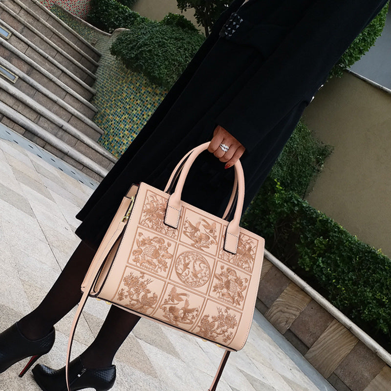 Women's Retro Embroidered Shoulder & Crossbody Handbag – Artisan Boho Bag