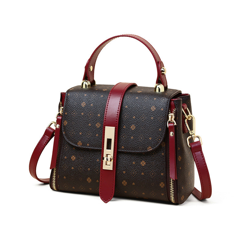 Women's Large Capacity Retro Printed Bucket Bag – Versatile Shoulder Handbag