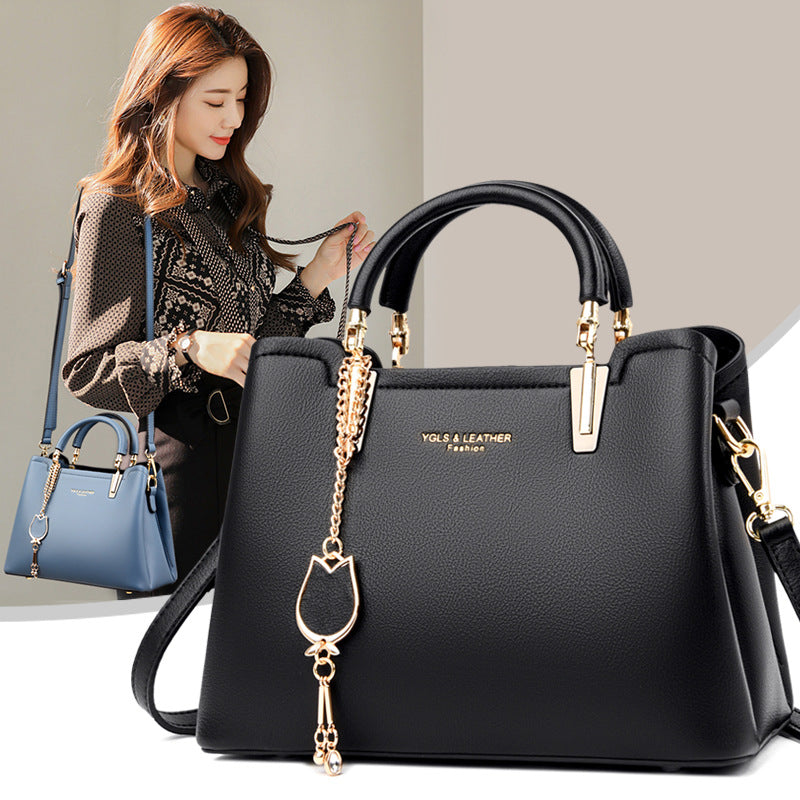 Women's Metal Letter PU Small Square Messenger Bag – Street Trend Shoulder Bag