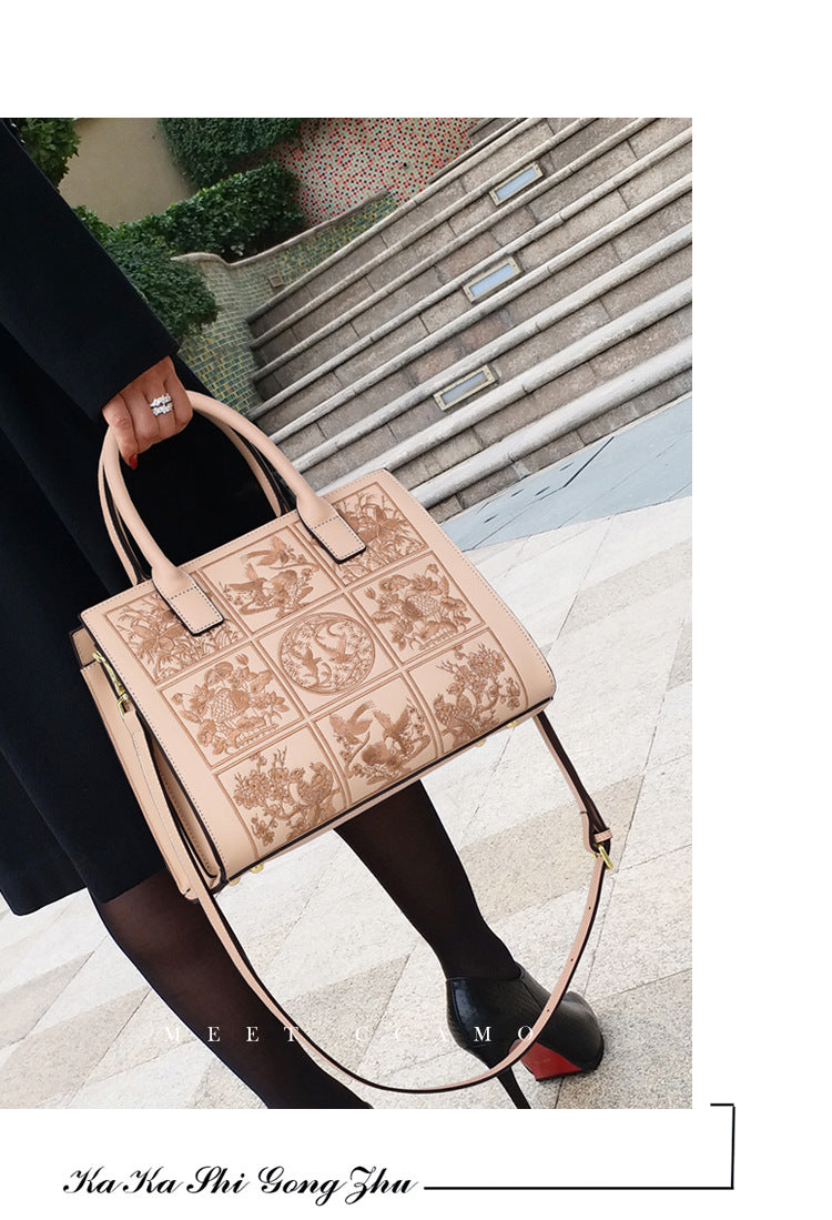 Women's Retro Embroidered Shoulder & Crossbody Handbag – Artisan Boho Bag