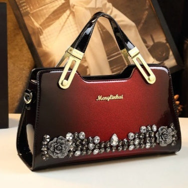 Women's Studded Leather Tote Bag – Fashionable Elegant Handbag
