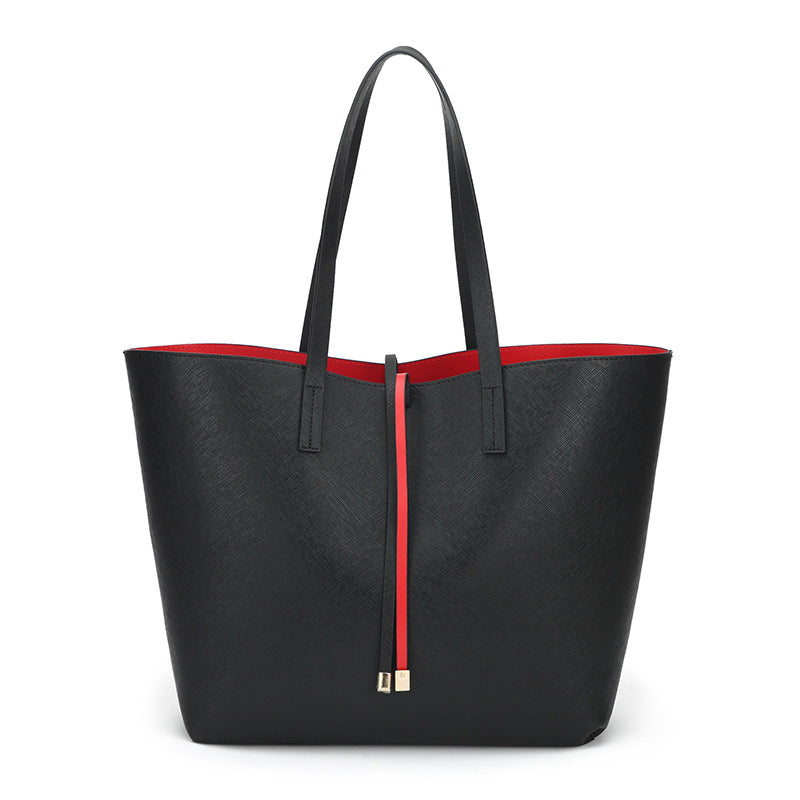 Women's Large Capacity PU Tote Bag – Multi-functional Mother & Shoulder Bag Set
