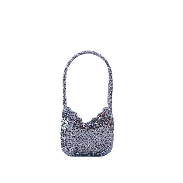 Women's Handmade Sequin Satchel – Acrylic Paillette Shoulder Bag