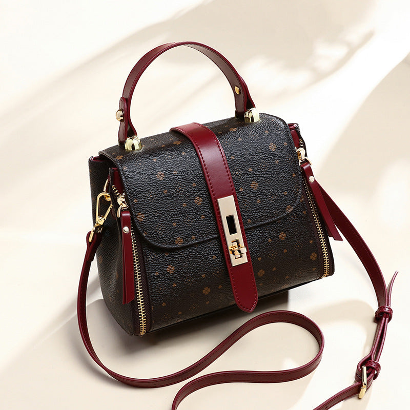 Women's Large Capacity Retro Printed Bucket Bag – Versatile Shoulder Handbag