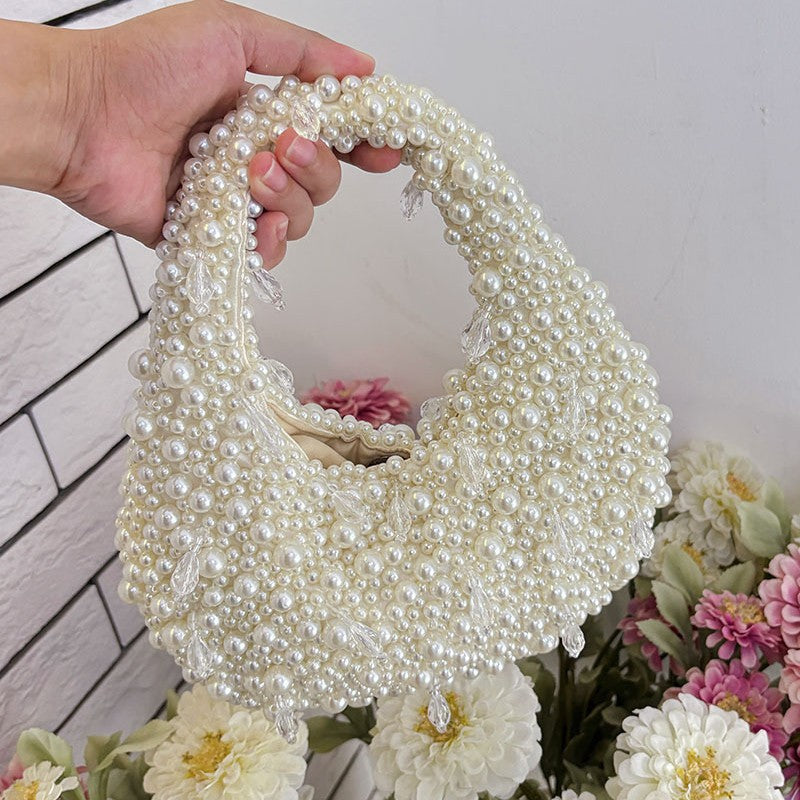 Women's Pearl Shoulder Bag – Cute Versatile Casual Handbag