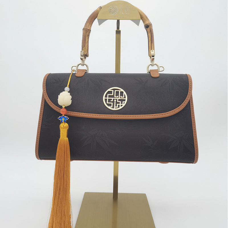 Women's Silk Cheongsam Chinese Style Bamboo Crossbody Bag – Oriental Small Handbag