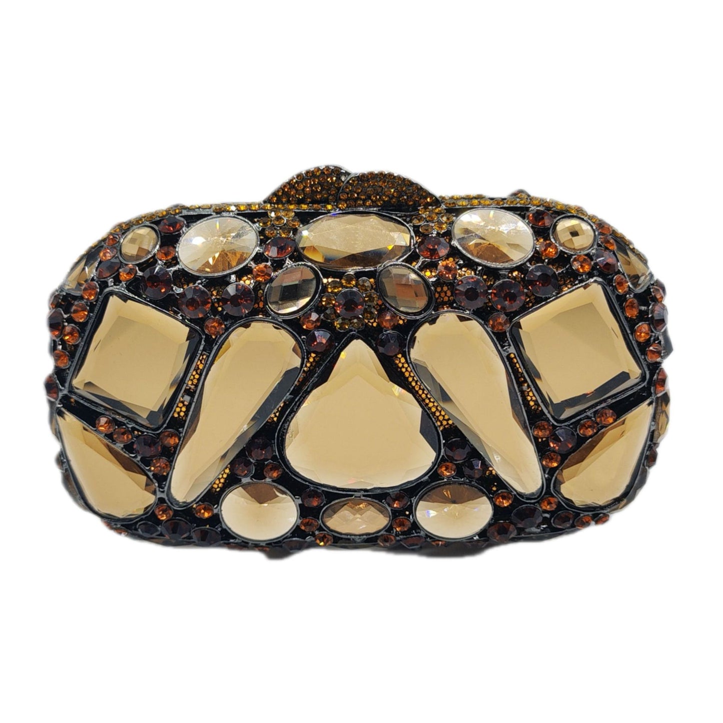 Glass Diamond Encrusted Evening Clutch Bag – Women's Luxury Party Purse