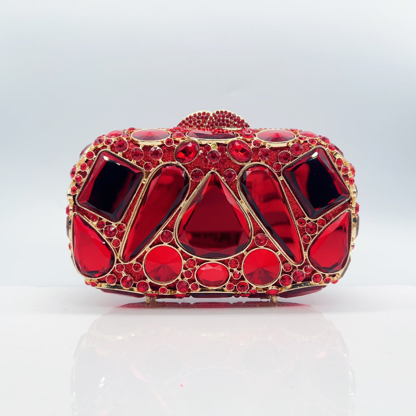 Glass Diamond Encrusted Evening Clutch Bag – Women's Luxury Party Purse