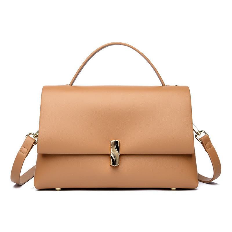 Women's Premium Gold Bar Lock Tote Bag – Luxury Statement Handbag