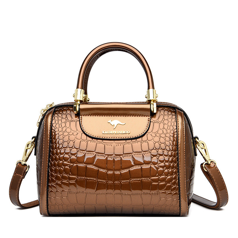Women's Patent Leather Shiny Crossbody Bag – Fashion Solid Colour Shoulder Bag