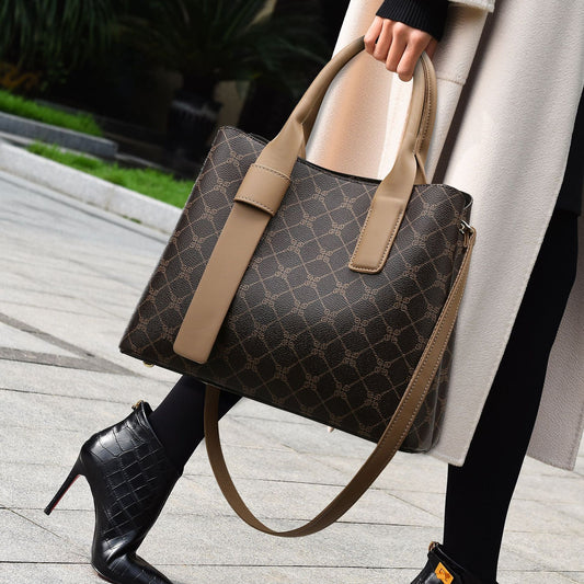 Women's Soft Leather Commuter Handbag – Elegant Temperament Shoulder Bag