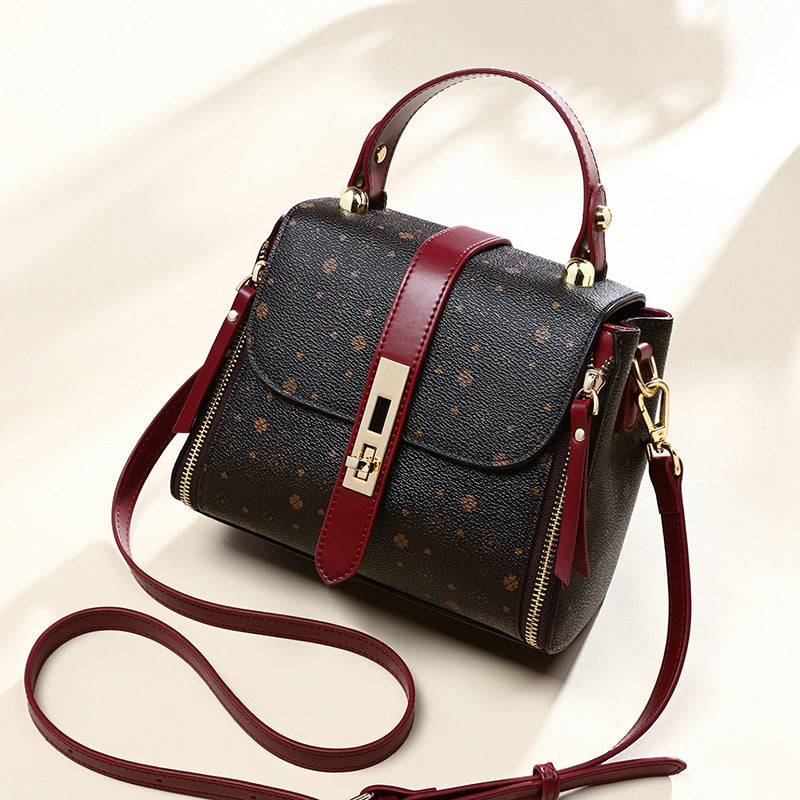 Women's Large Capacity Retro Printed Bucket Bag – Versatile Shoulder Handbag