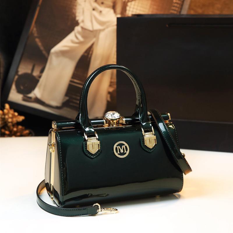 Women's Textured Patent Leather Mini Crossbody Bag – Luxury Shoulder Bag