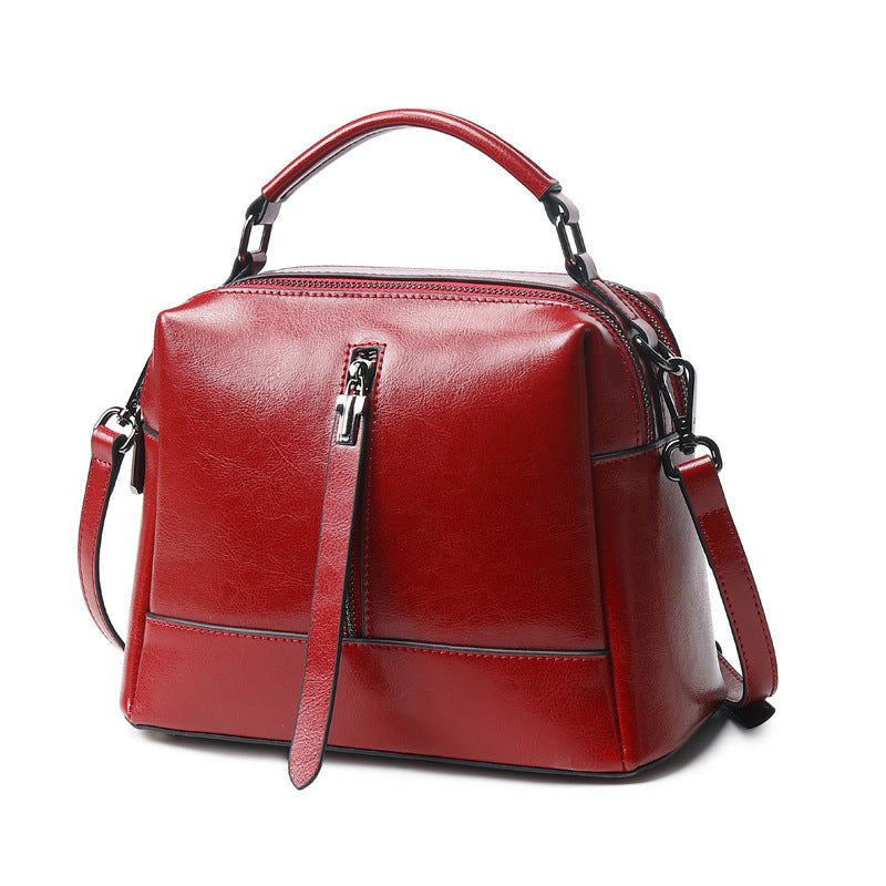 Women's Vintage Cowhide Single Shoulder Messenger Bag – Retro Genuine Leather Crossbody