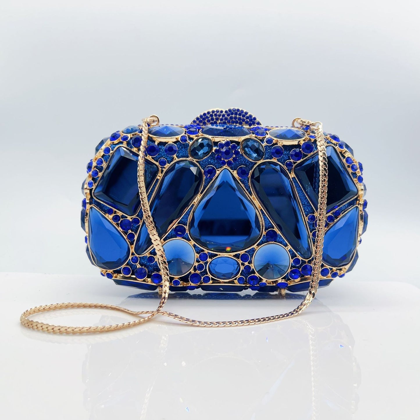 Glass Diamond Encrusted Evening Clutch Bag – Women's Luxury Party Purse