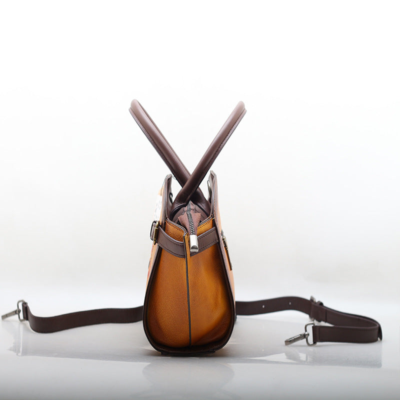 Women's First Layer Cowhide Dumpling Shoulder Bag – Genuine Leather Crossbody Messenger Bag