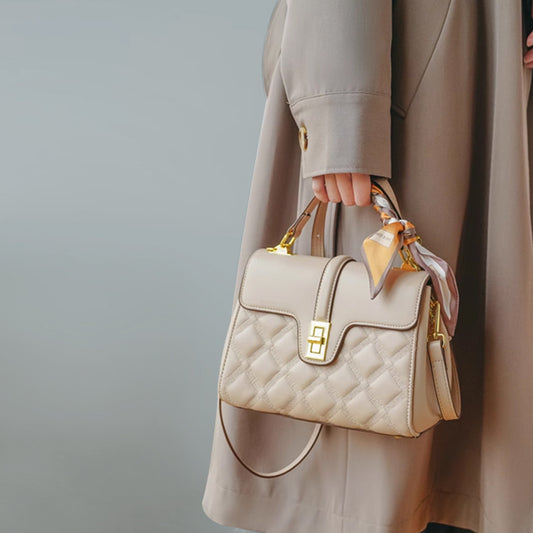 Women's High-End Textured Large Capacity Tote Bag – Cowhide & Leather Crossbody
