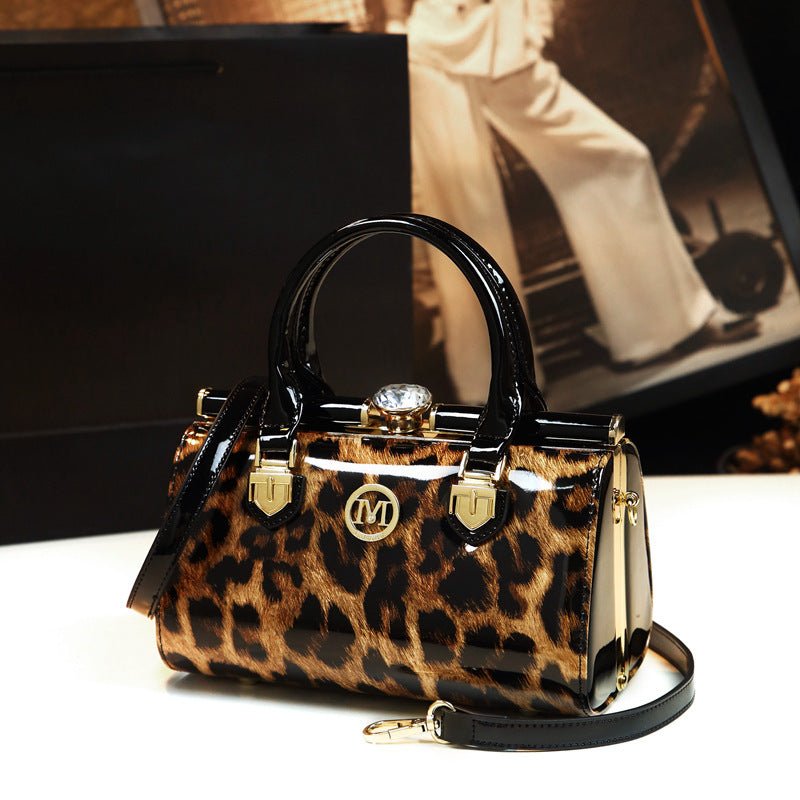 Women's Textured Patent Leather Mini Crossbody Bag – Luxury Shoulder Bag