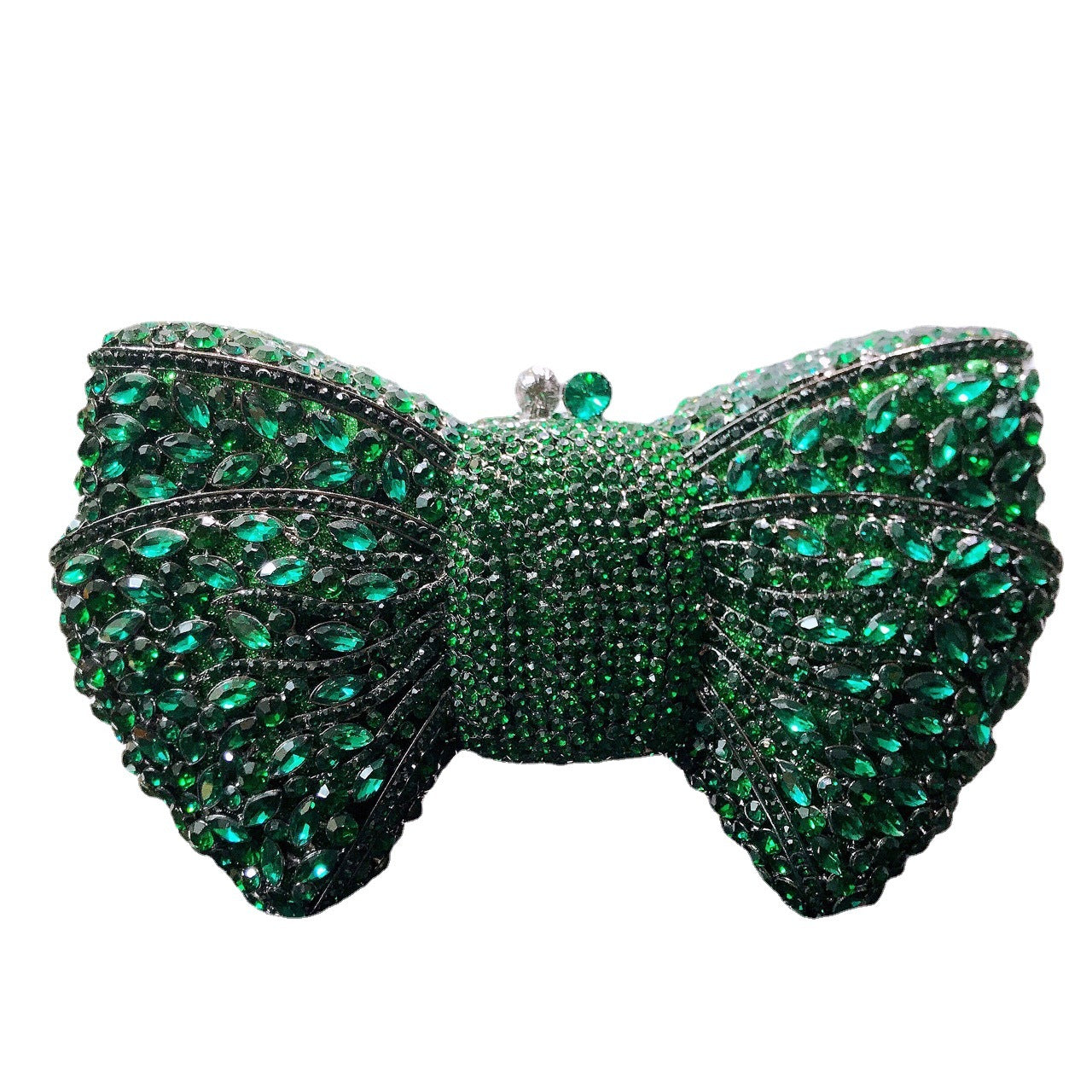 Women's Bow Diamond Rhinestone Clutch – Hard Metal Evening Bag in 22 Colours