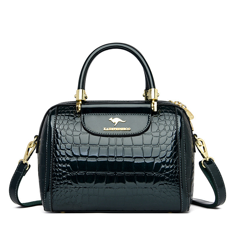 Women's Patent Leather Shiny Crossbody Bag – Fashion Solid Colour Shoulder Bag